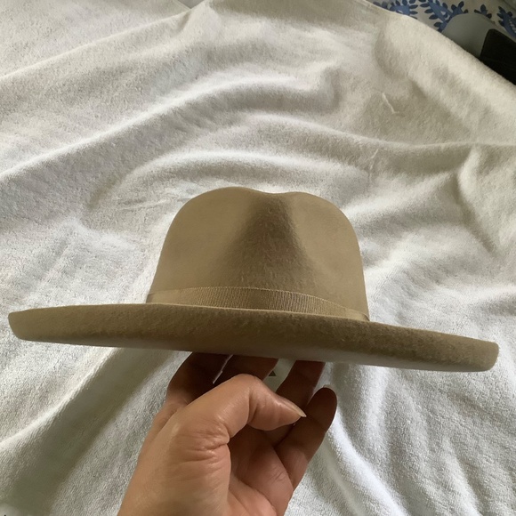 Brixton Victoria Wool Felt Fedora Sand SZ S main image 14